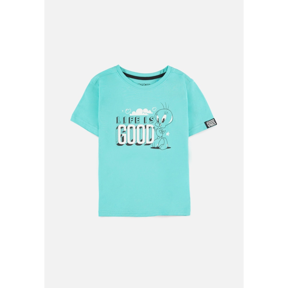 Looney Tunes - Tweety Life Is Good Kinder TShirt - Türkis